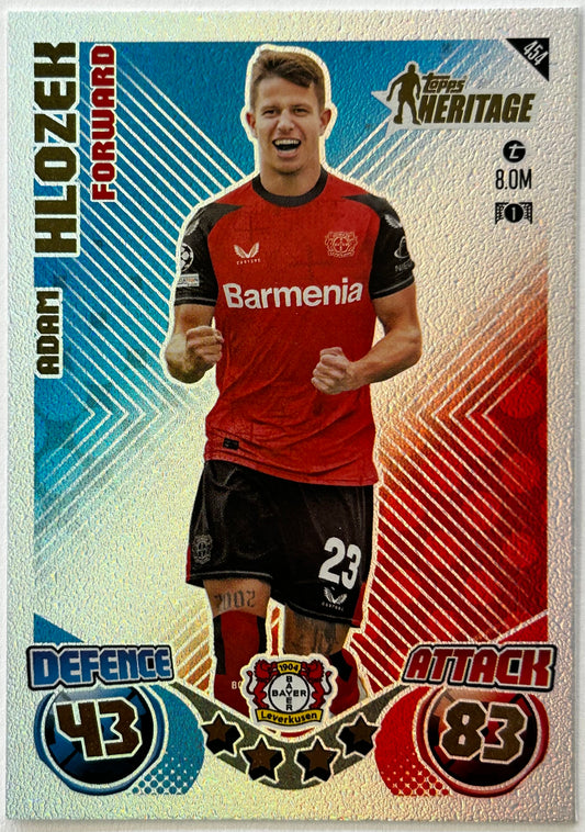 Topps 2024-25 Match Attax UEFA - ADAM HLOZEK (BAYER LEVERKUSEN) Heritage #454