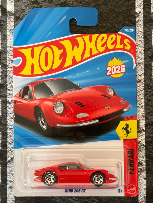 Mattel Hot Wheels Diecast Basic 1:64 - Dino 206 GT Ferrari (2026)