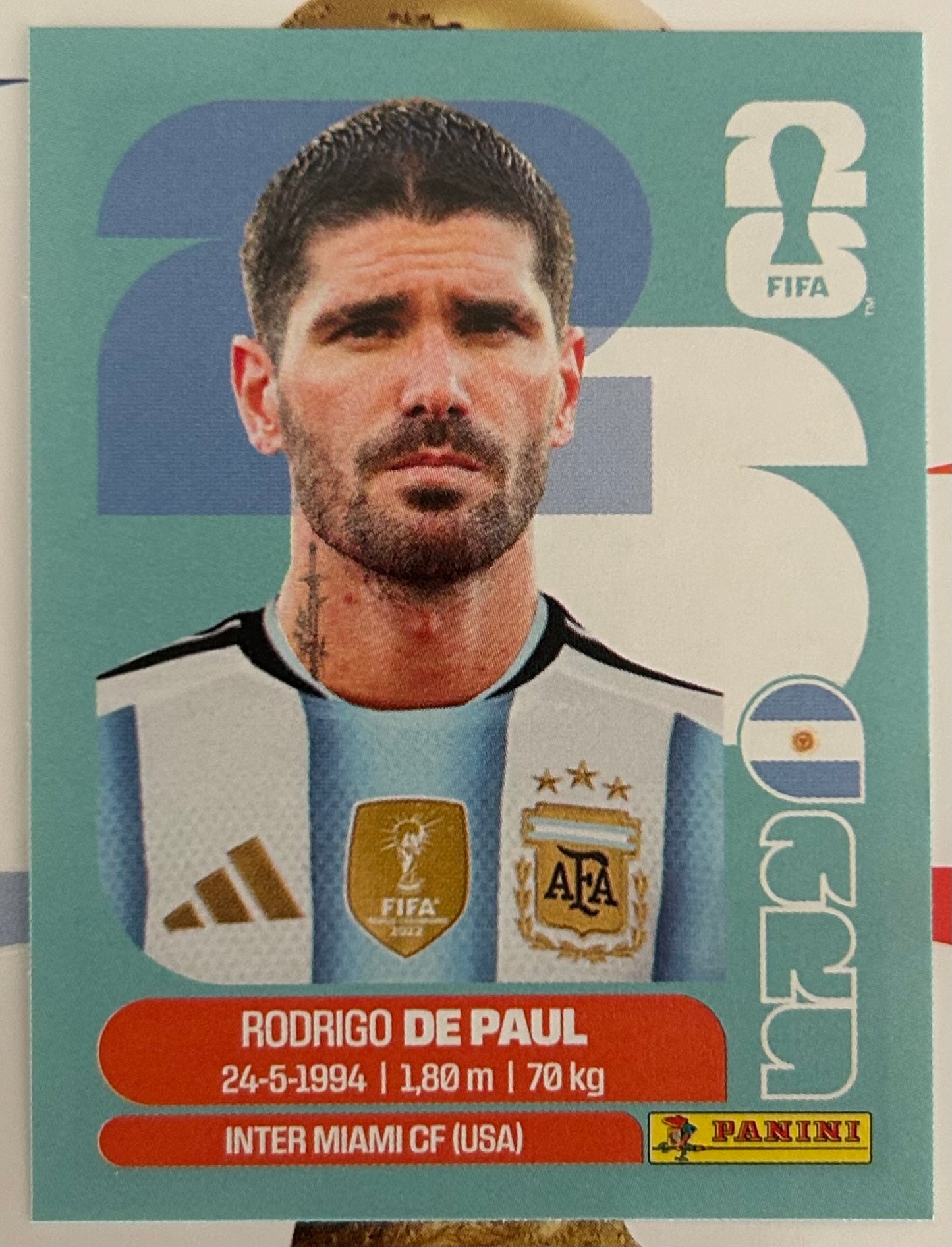 Panini FIFA World Cup 2026 Official Sticker Collection - RODRIGO DE PAUL (ARGENTINA) ARG10