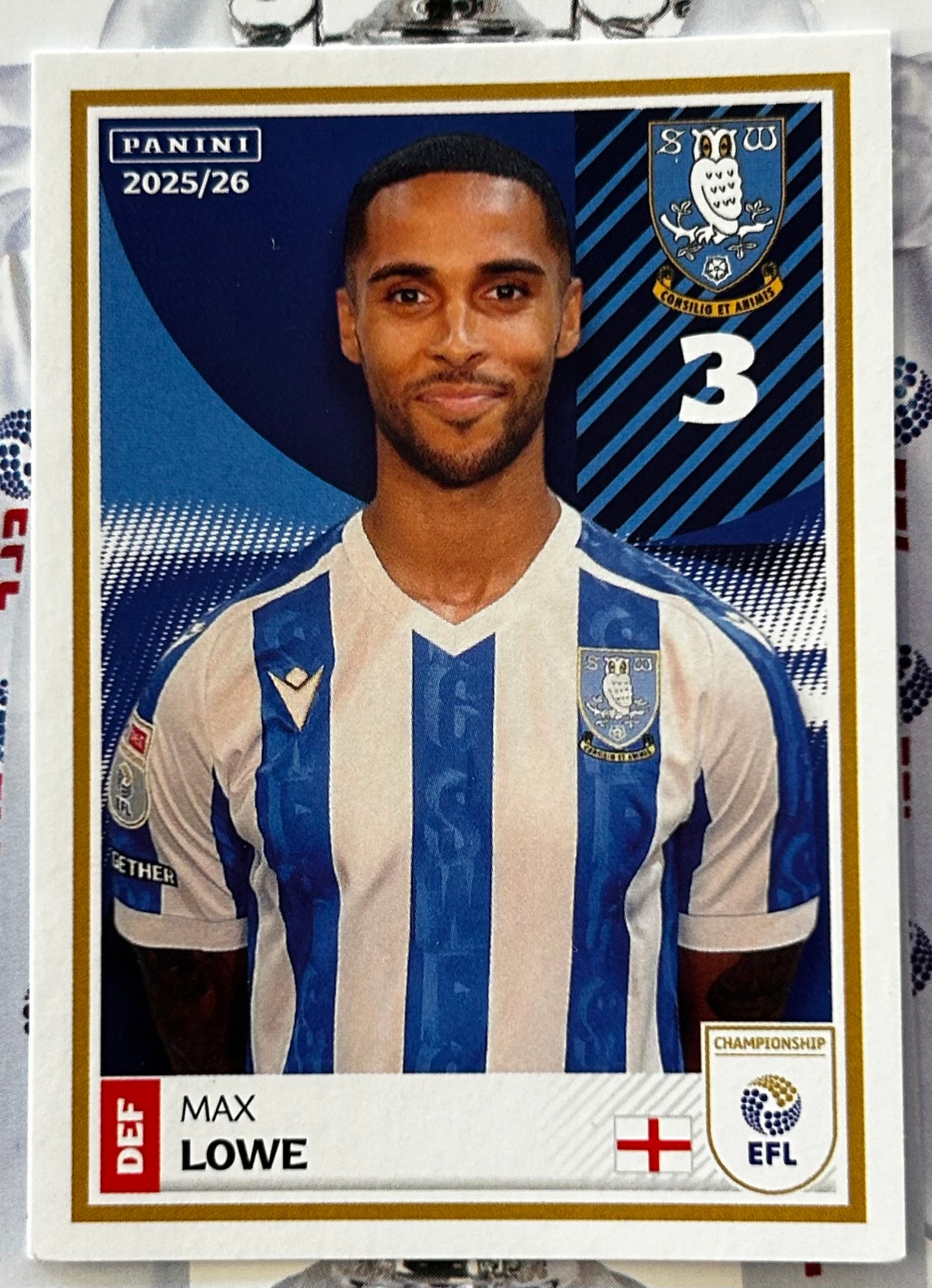 Panini EFL 2025-26 Sticker Collection - Single SHEFFIELD WEDNESDAY Stickers (#347 - #364)