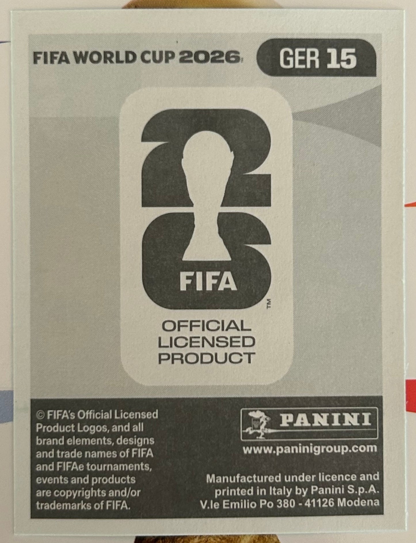 Panini FIFA World Cup 2026 Official Sticker Collection - JAMAL MUSIALA (GERMANY) GER15