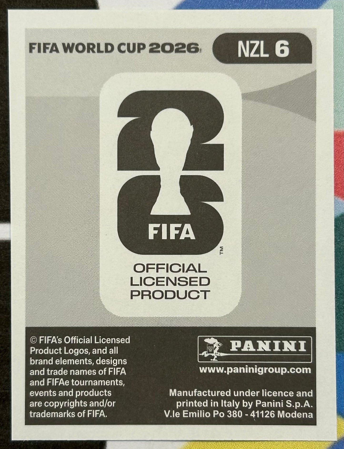 Panini FIFA World Cup 2026 Official Sticker Collection - TIM PAYNE (NEW ZEALAND) NZL6