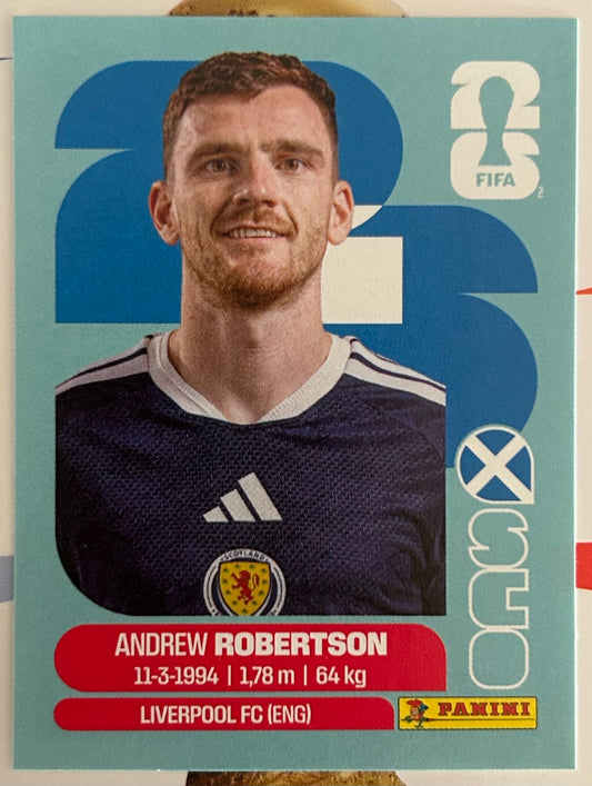 Panini FIFA World Cup 2026 Official Sticker Collection - ANDY ROBERTSON (SCOTLAND) SCO6