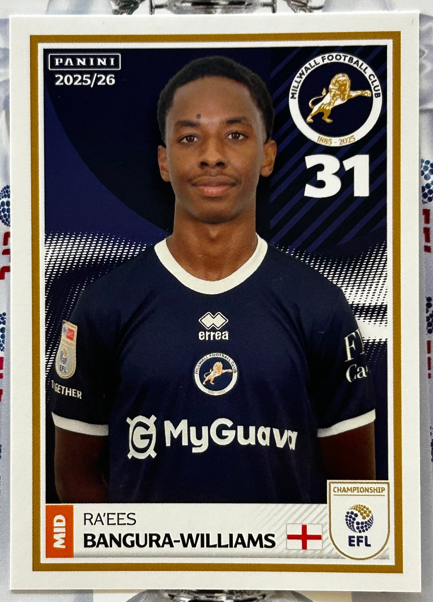 Panini EFL 2025-26 Sticker Collection - Single MILLWALL Stickers (#197 - #214)