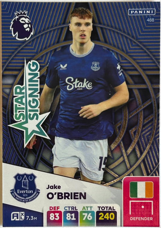 Panini Adrenalyn XL Premier League 2025 - JAKE O'BRIEN (EVERTON) Star Signing 488