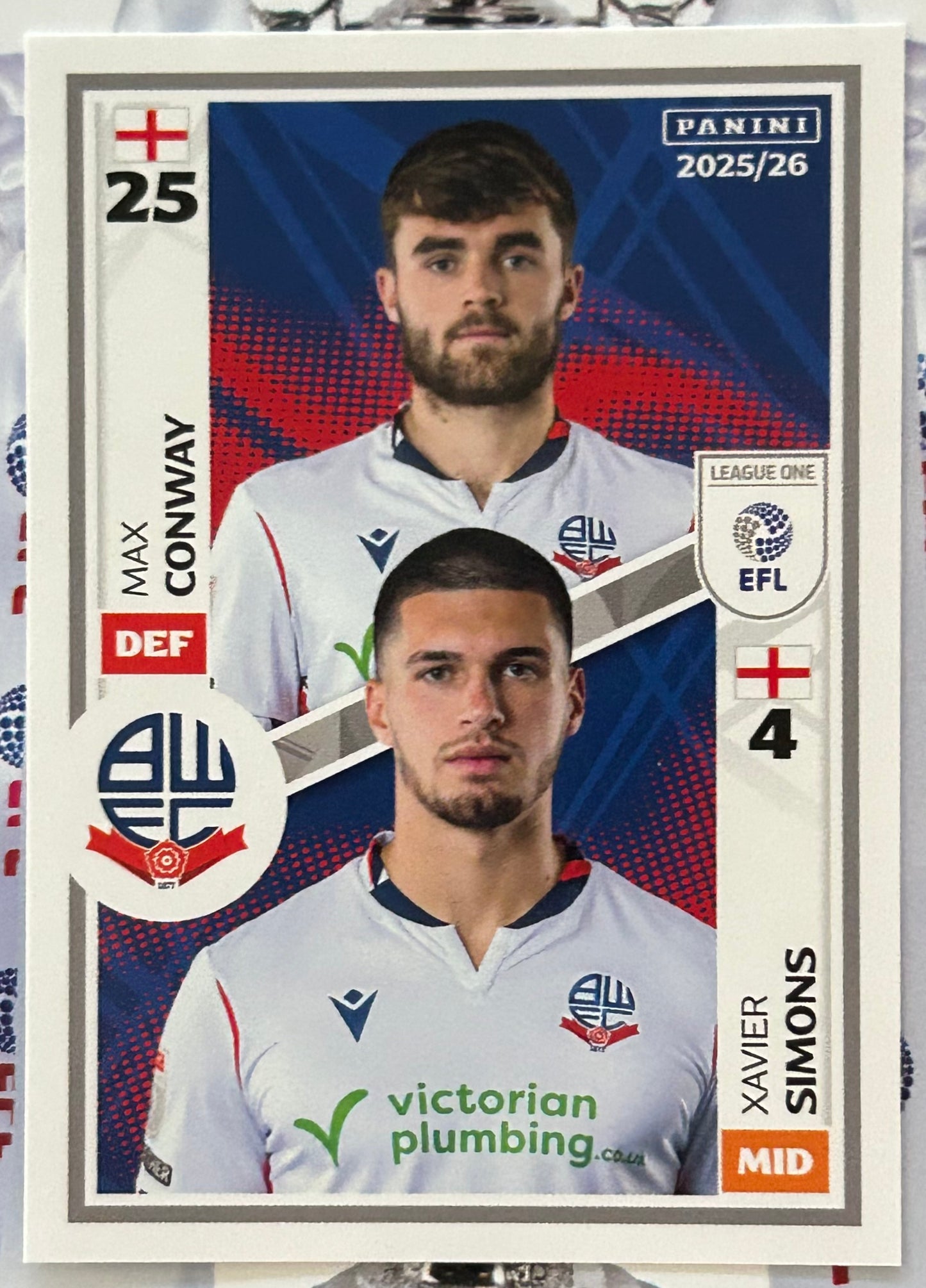 Panini EFL 2025-26 Sticker Collection - Single LEAGUE ONE Stickers (#485 - #532)