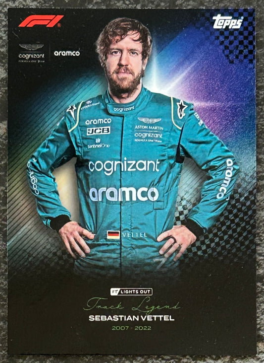 2022 Topps F1 Lights Out - SEBASTIAN VETTEL (ASTON MARTIN) Track Legend 2007-2022