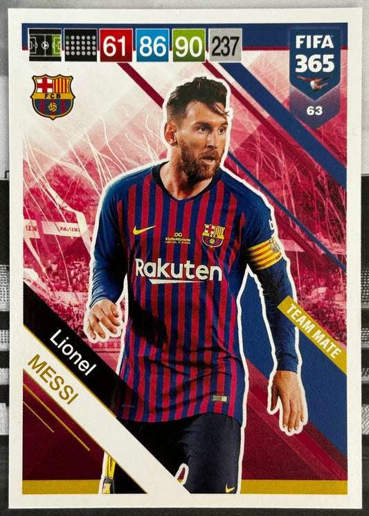 2018-19 Panini Adrenalyn XL FIFA 365 - LIONEL MESSI (FC BARCELONA) Team Mate #63