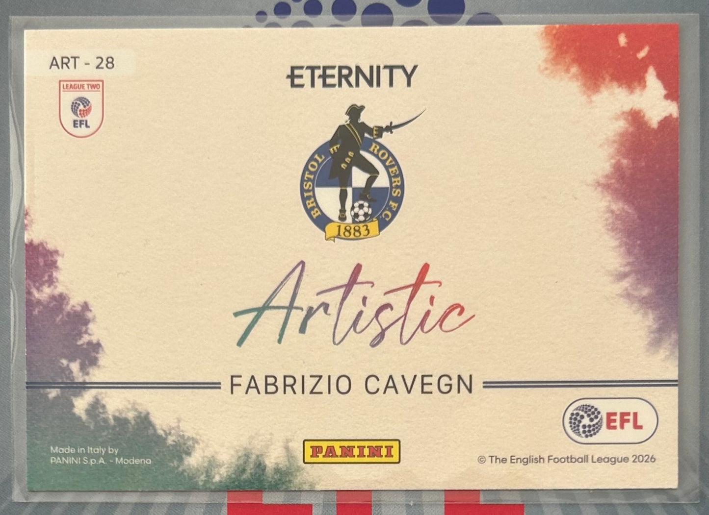 Panini EFL Eternity 2025-26 - FABRIZIO CAVEGN (BRISTOL ROVERS) Artistic ART-28