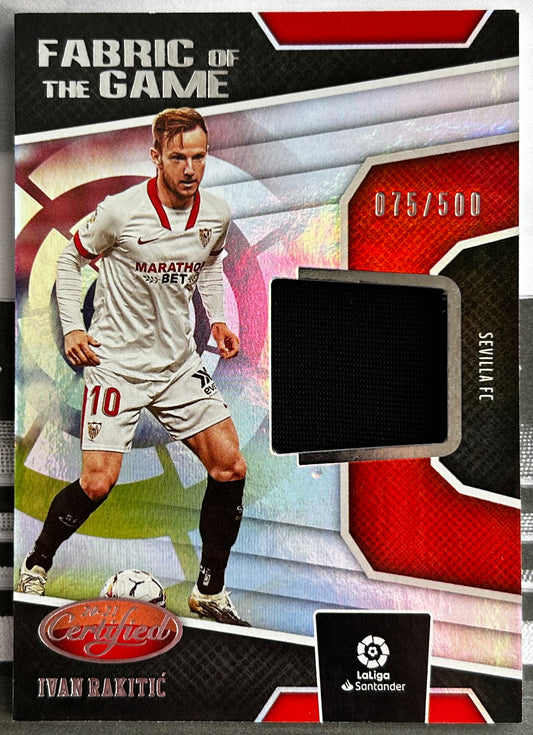 2020-21 Panini Chronicles Certified La Liga Soccer - IVAN RAKITIC (SEVILLA) Fabric of the Game FG-IR /500