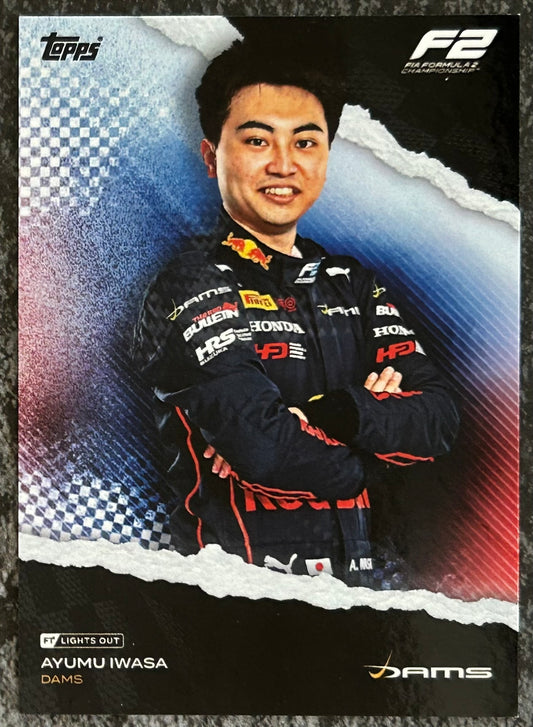 2022 Topps F1 Lights Out - AYUMU IWASA (DAMS) Base F2
