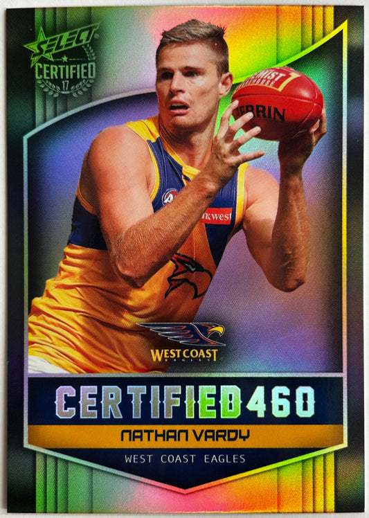 Select AFL 2017 Certified - NATHAN VARDY (WEST COAST EAGLES) Certified 460 C207