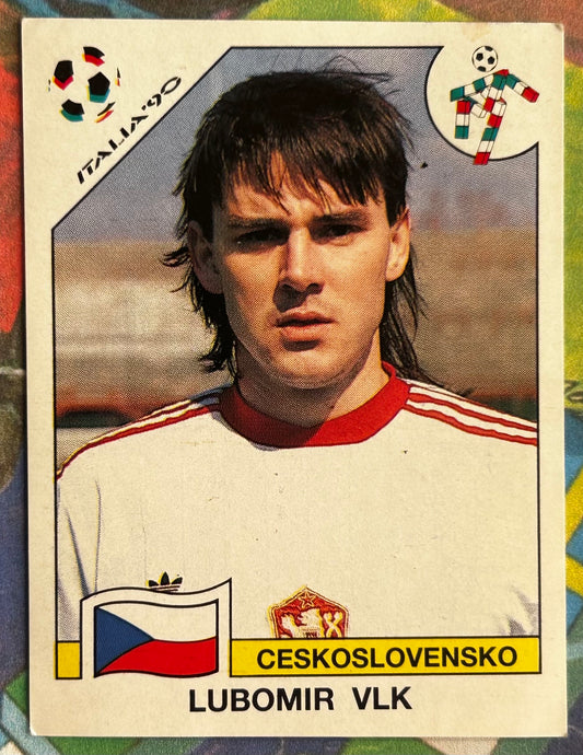 Panini FIFA World Cup Italia 90 Sticker - LUBOMIR VLK (CZECHOSLOVAKIA) #84