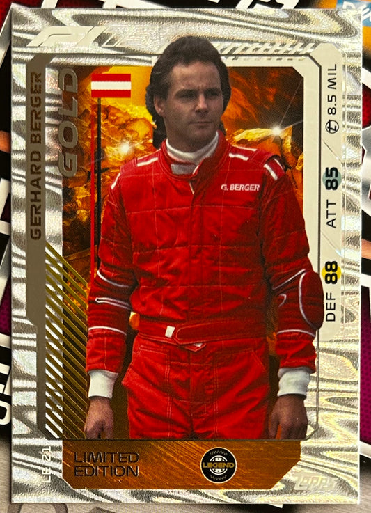 Topps F1 Turbo Attax 2025 - GERHARD BERGER (LEGEND) Gold Limited Edition LE21