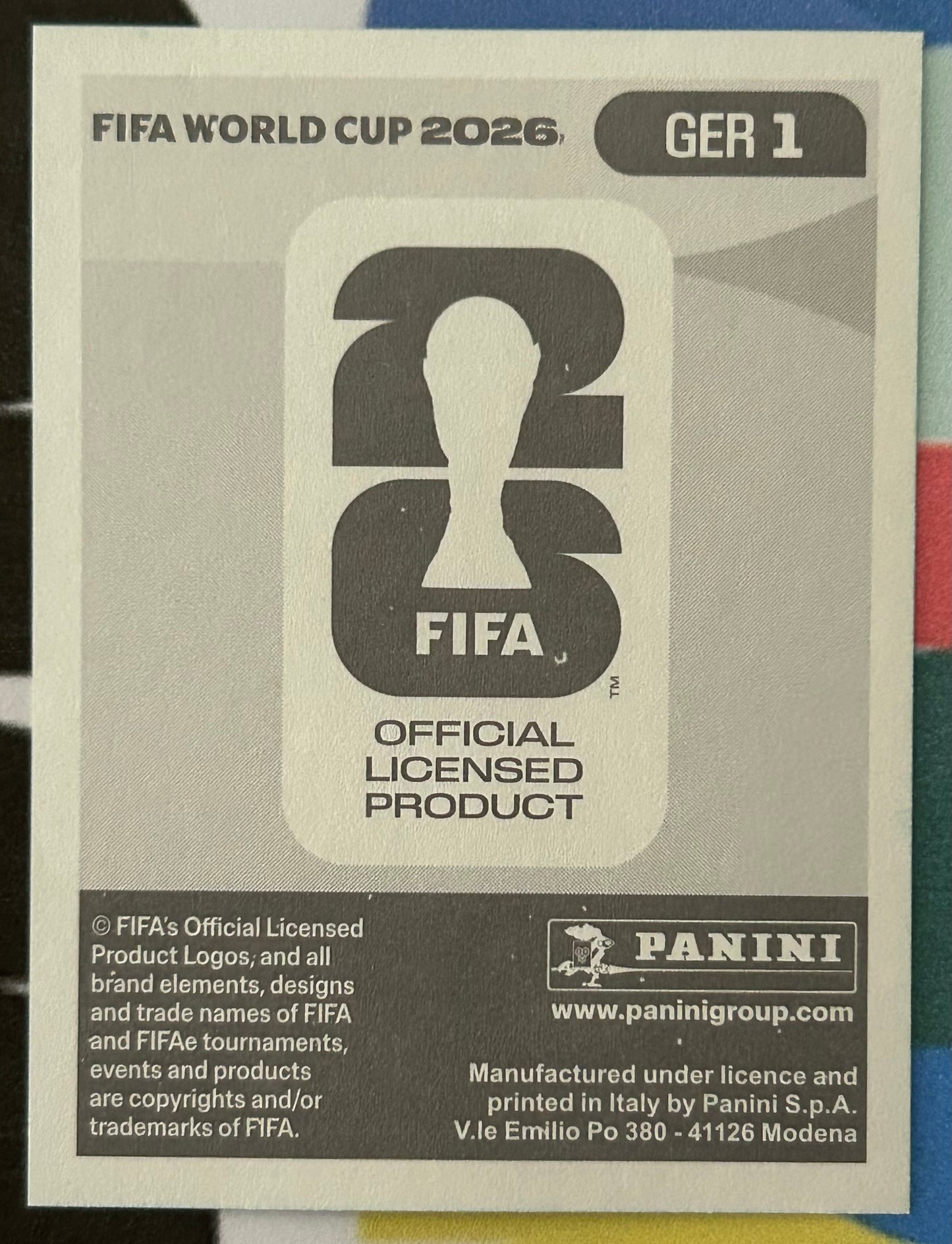 Panini FIFA World Cup 2026 Official Sticker Collection - EMBLEM (GERMANY) Foil Sticker GER1