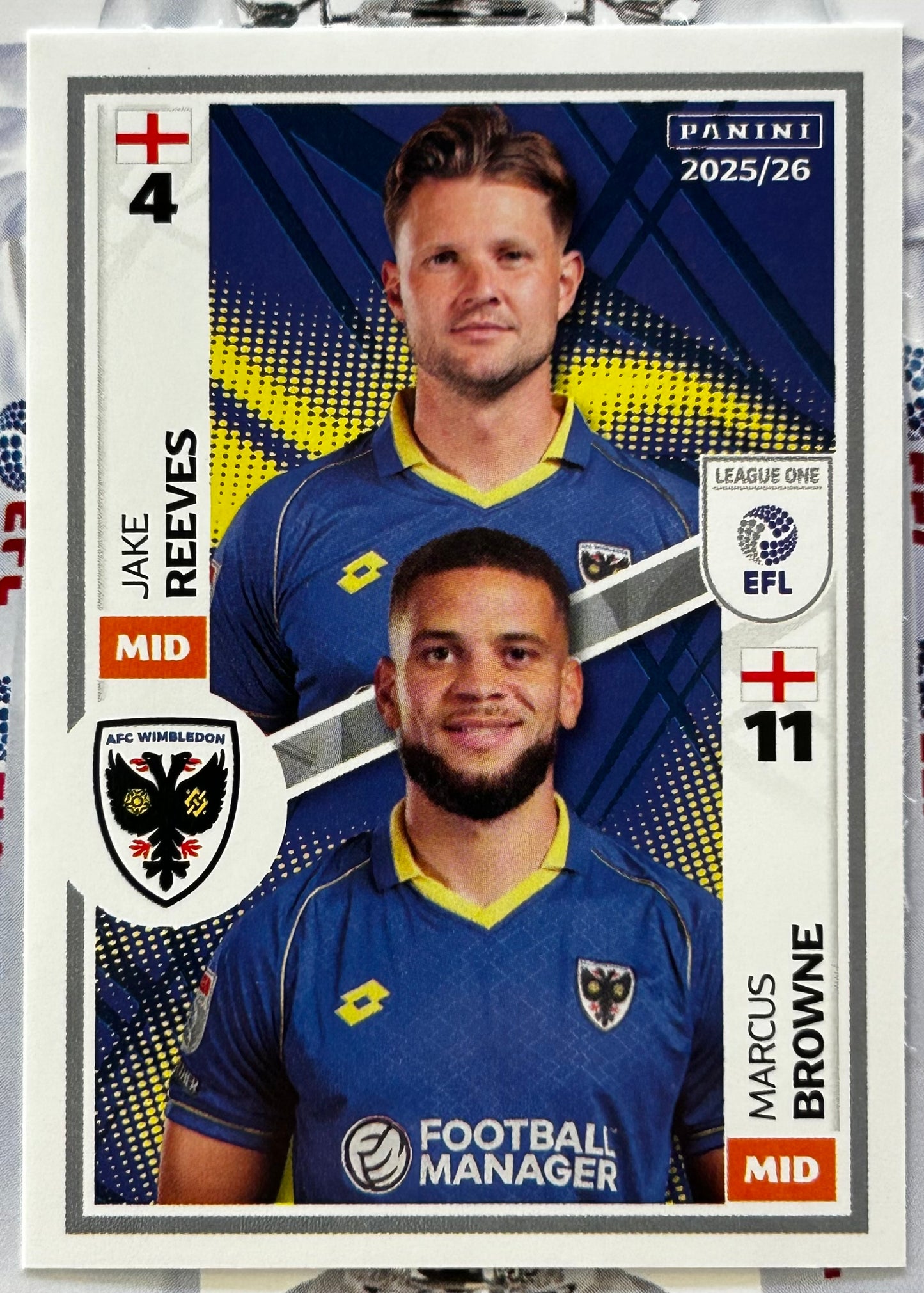 Panini EFL 2025-26 Sticker Collection - Single LEAGUE ONE Stickers (#485 - #532)
