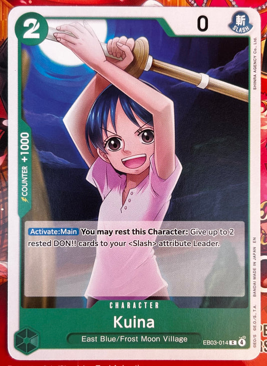EB03-014 KUINA One Piece Character Card (Green) English