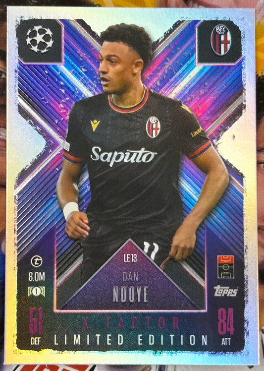 Topps 2024-25 Match Attax Extra UEFA - DAN NDOYE (BOLOGNA) X Factor Limited Edition #LE13