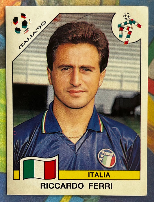 Panini FIFA World Cup Italia 90 Sticker - RICCARDO FERRI (ITALY) #44