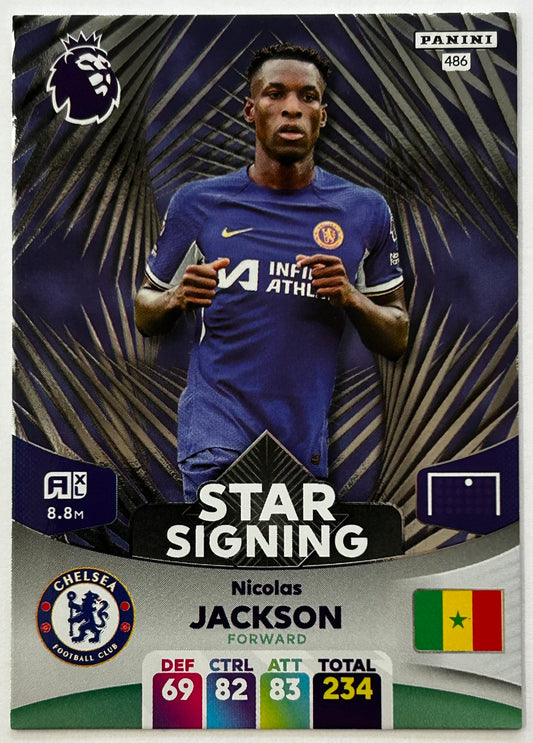 Panini Adrenalyn XL Premier League 2024 - NICOLAS JACKSON (CHELSEA) Star Signing 486