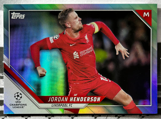 Topps UEFA 2021-22 Hobby - JORDAN HENDERSON (LIVERPOOL) Aqua Foil Parallel #215 /299