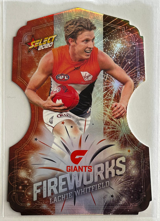 Select AFL Footy Stars 2020 - LACHIE WHITFIELD (GWS GIANTS) Fireworks FDC63 /210