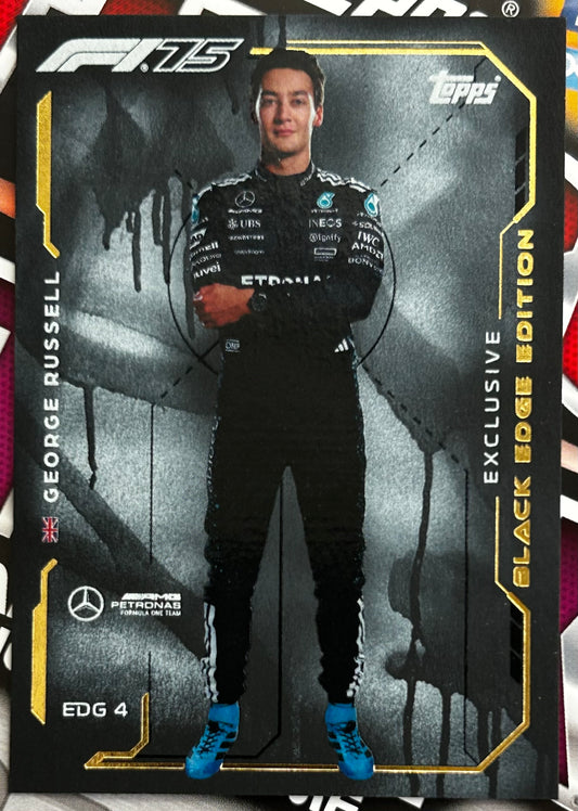 Topps F1 Turbo Attax 2025 - GEORGE RUSSELL (MERCEDES AMG) Black Edge Edition EDG4