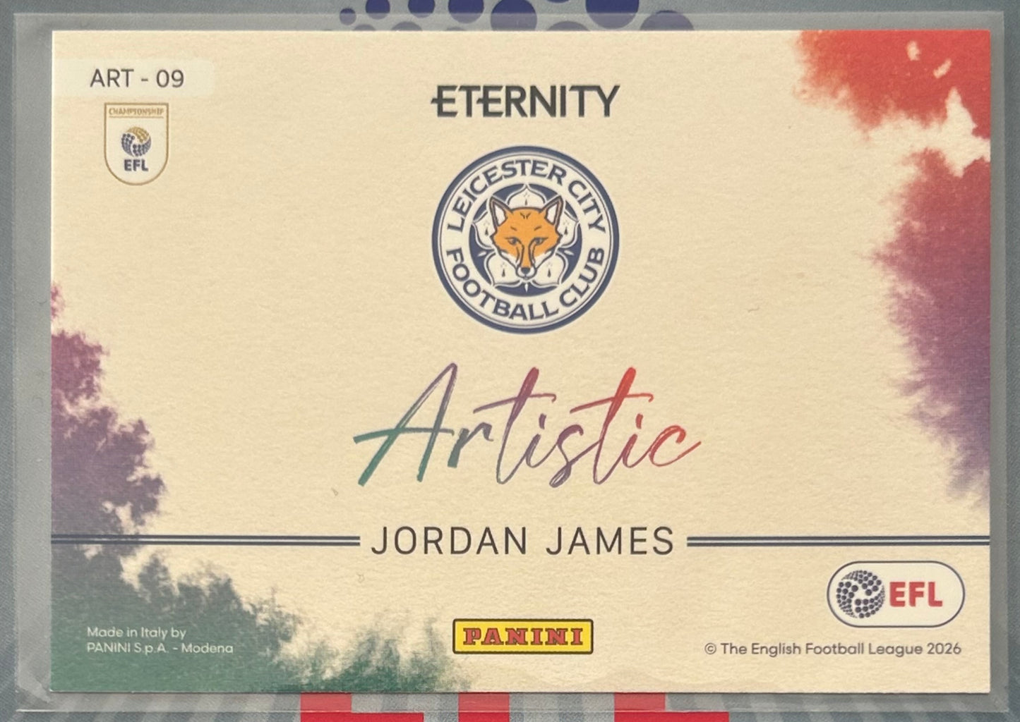 Panini EFL Eternity 2025-26 - JORDAN JAMES (LEICESTER CITY) Artistic ART-09