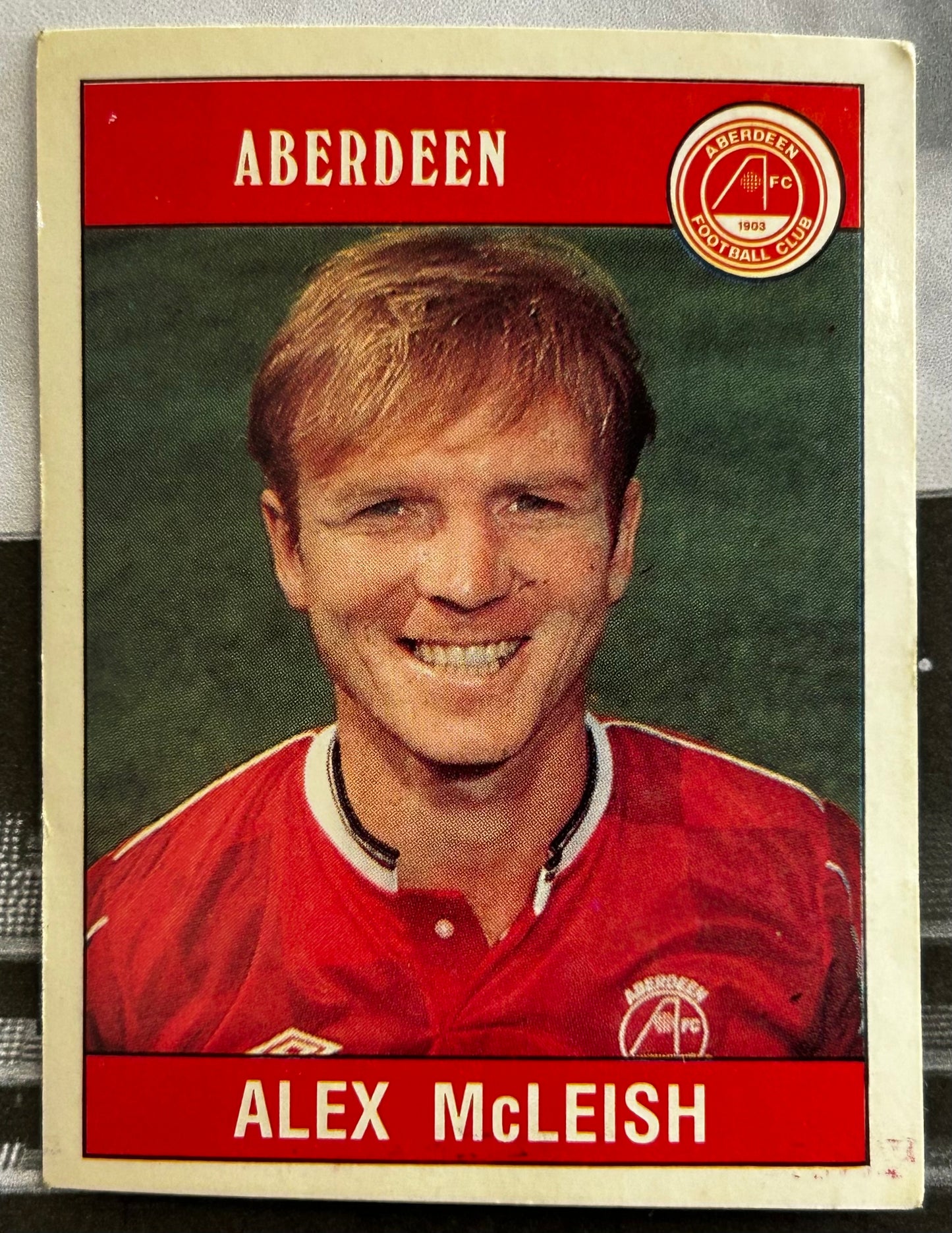 Panini Football 90 Sticker - ALEX McLEISH (ABERDEEN) #326