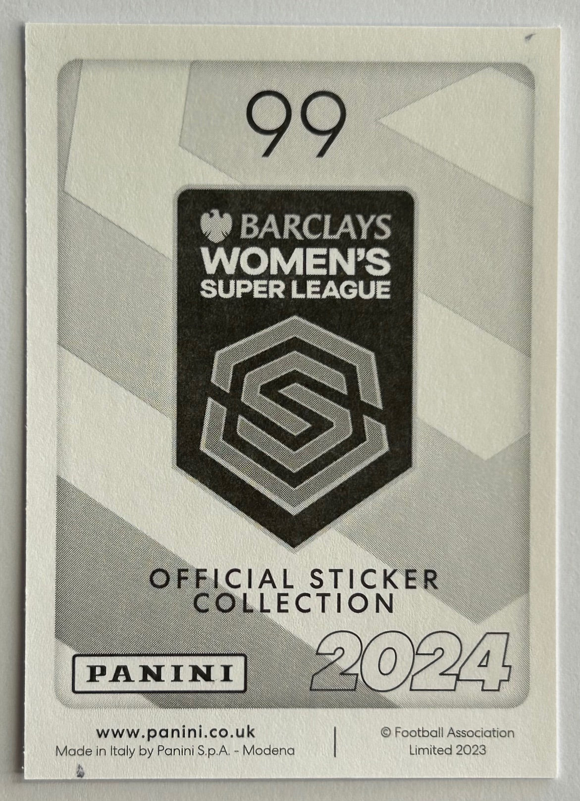 Panini Barclays Women's Super League 2024 - Single BRIGHTON & HOVE ALBION Stickers (#84 - #100)