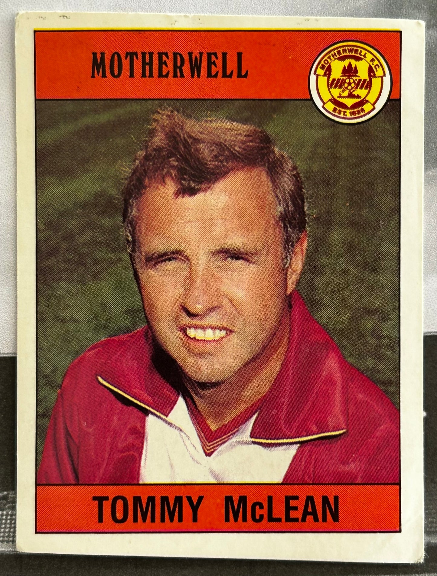 Panini Football 90 Sticker - TOMMY McLEAN (MOTHERWELL) #428