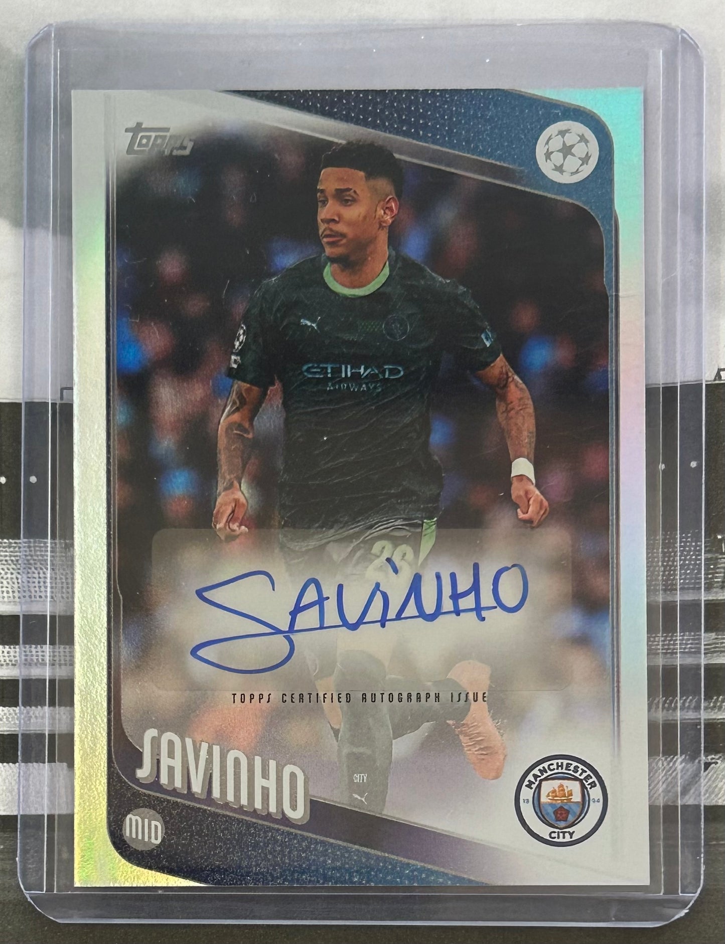 Topps UEFA Club Competitions 2025-26 - SAVINHO (MAN CITY) Certified Autograph Card #BA-SV