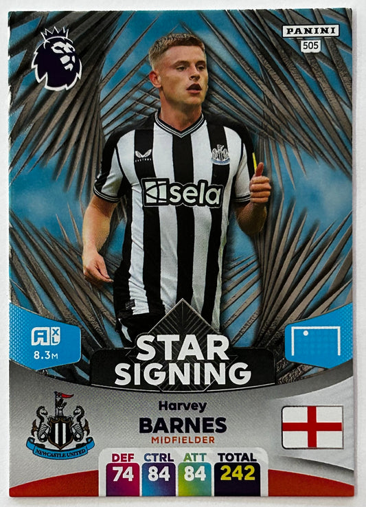 Panini Adrenalyn XL Premier League 2024 - HARVEY BARNES (NEWCASTLE UNITED) Star Signing 505