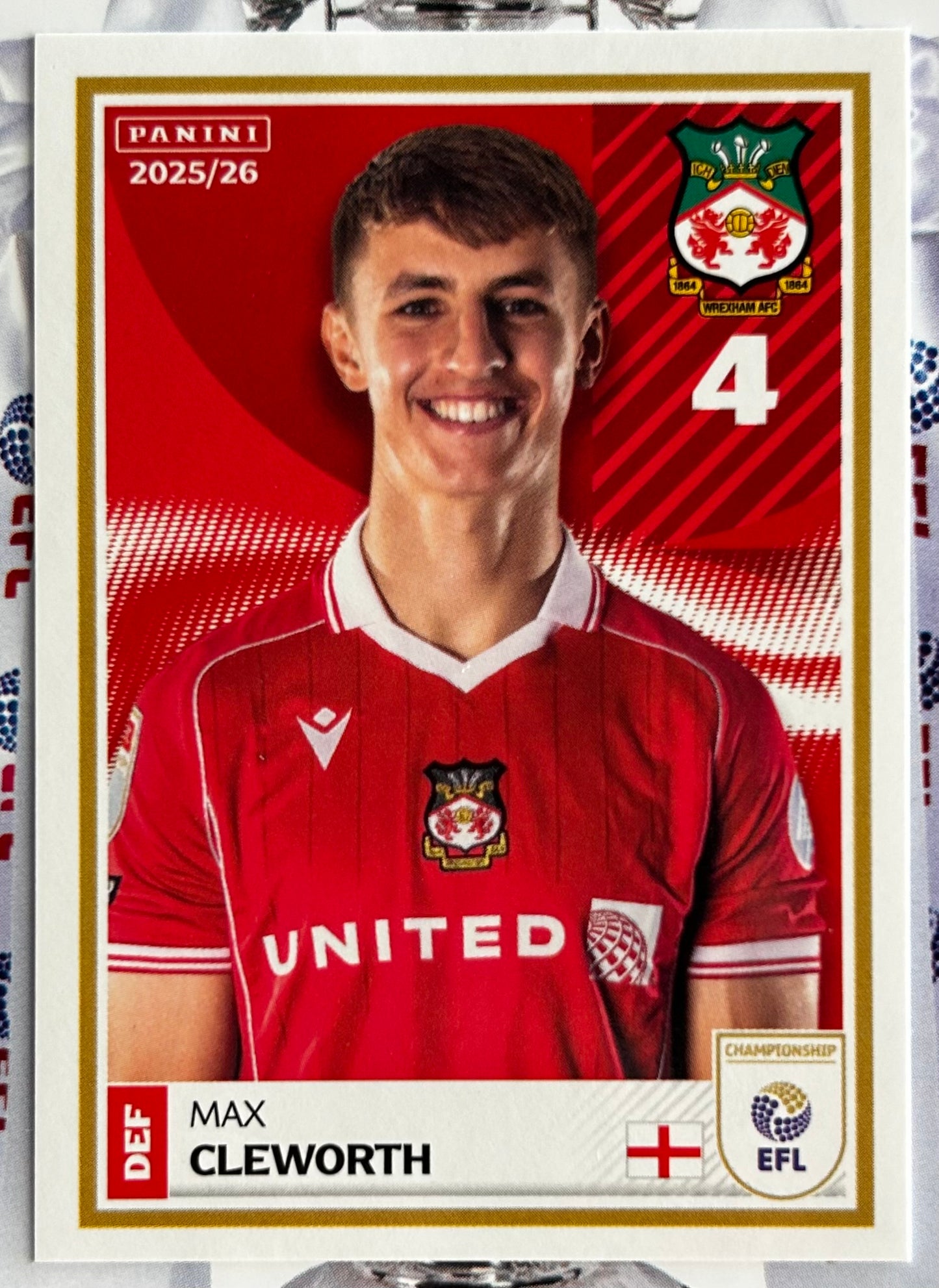 Panini EFL 2025-26 Sticker Collection - Single WREXHAM Stickers (#455 - #472)