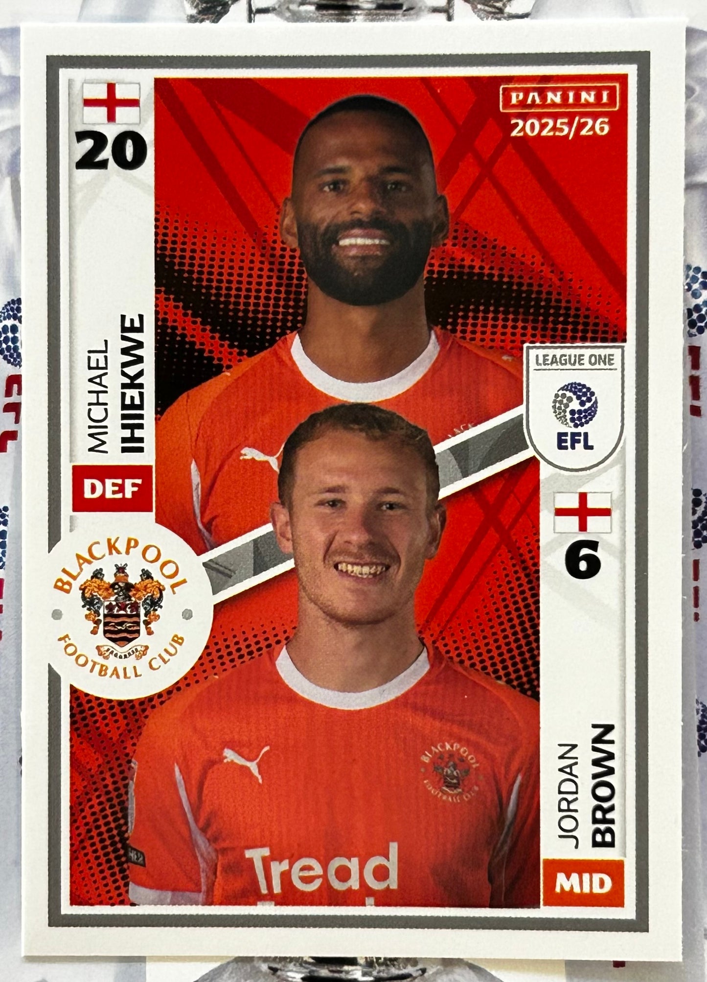 Panini EFL 2025-26 Sticker Collection - Single LEAGUE ONE Stickers (#485 - #532)
