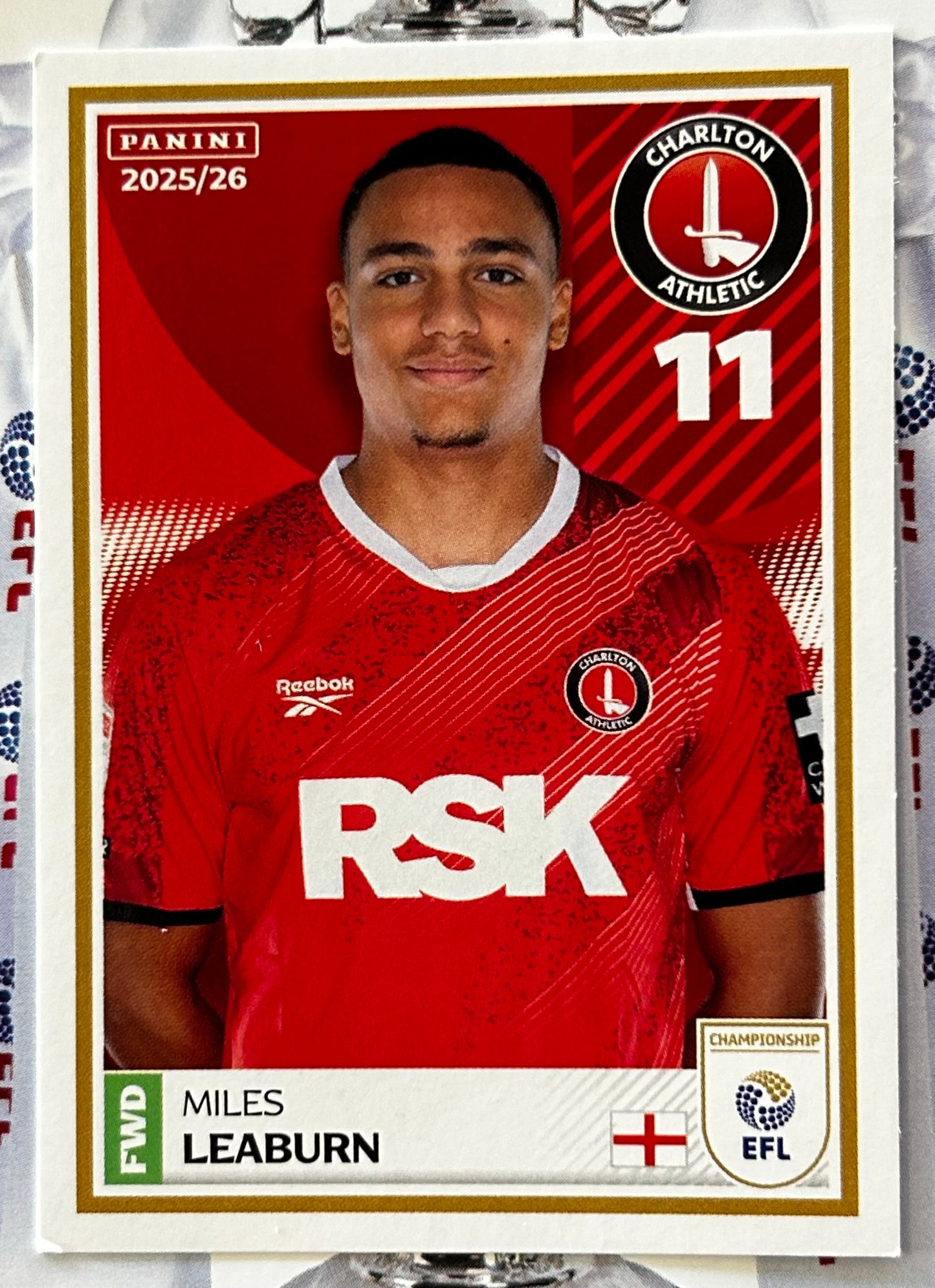 Panini EFL 2025-26 Sticker Collection - Single CHARLTON ATHLETIC Stickers (#71 - #88)