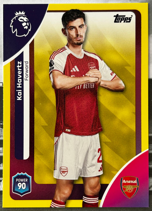 Topps Premier League 2026 Debut Edition - Single YELLOW BASE PARALLEL Cards (All Teams)