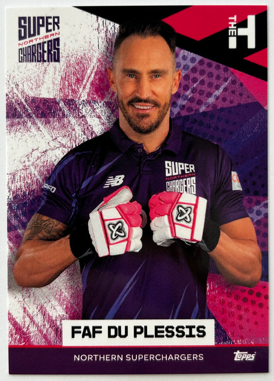 Topps The Hundred 2022 Trading Card Collection - FAF DU PLESSIS (Northern Superchargers)