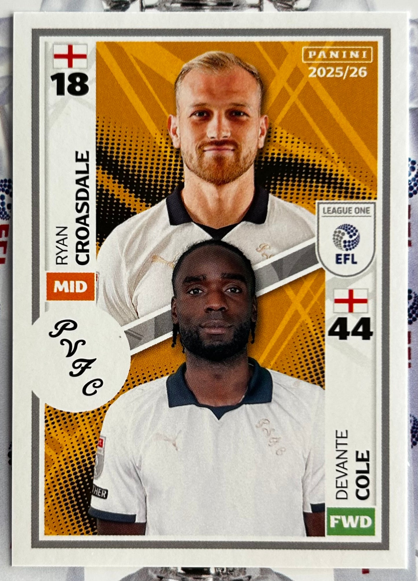 Panini EFL 2025-26 Sticker Collection - Single LEAGUE ONE Stickers (#581 - #628)