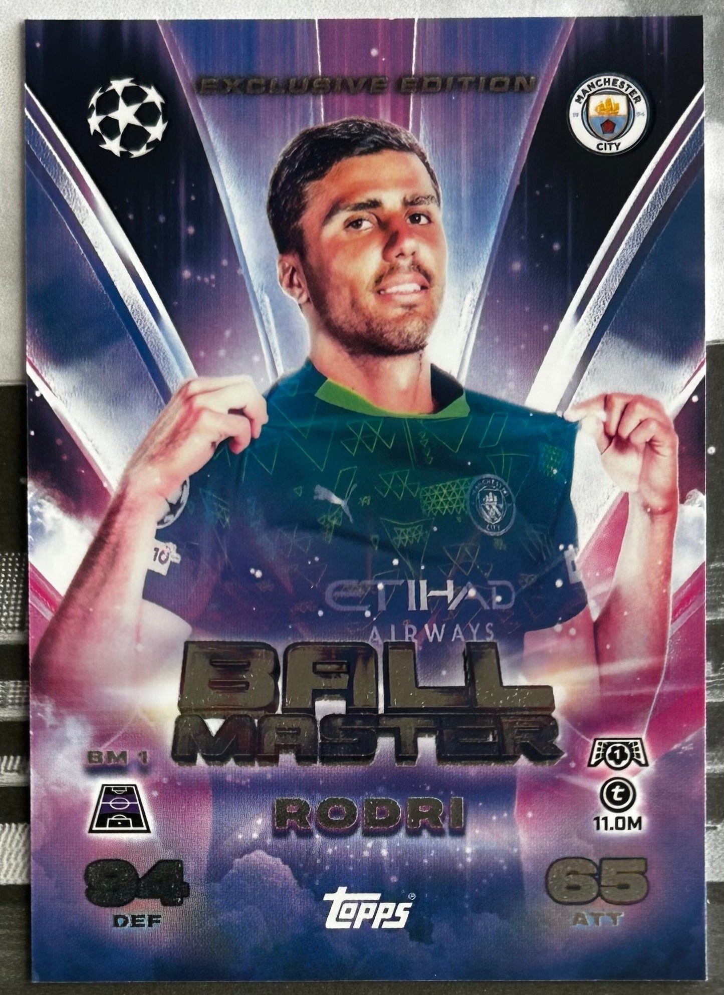 2025-26 Topps UCC Match Attax - RODRI (MANCHESTER CITY) Ball Master Exclusive Edition BM1