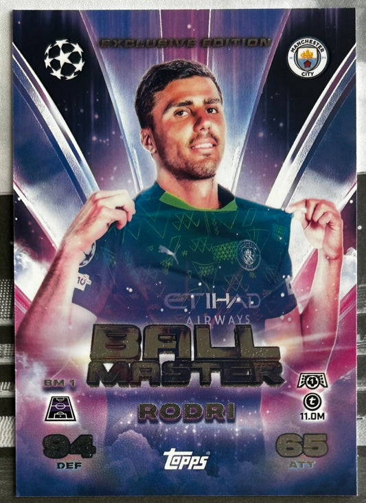 2025-26 Topps UCC Match Attax - RODRI (MANCHESTER CITY) Ball Master Exclusive Edition BM1