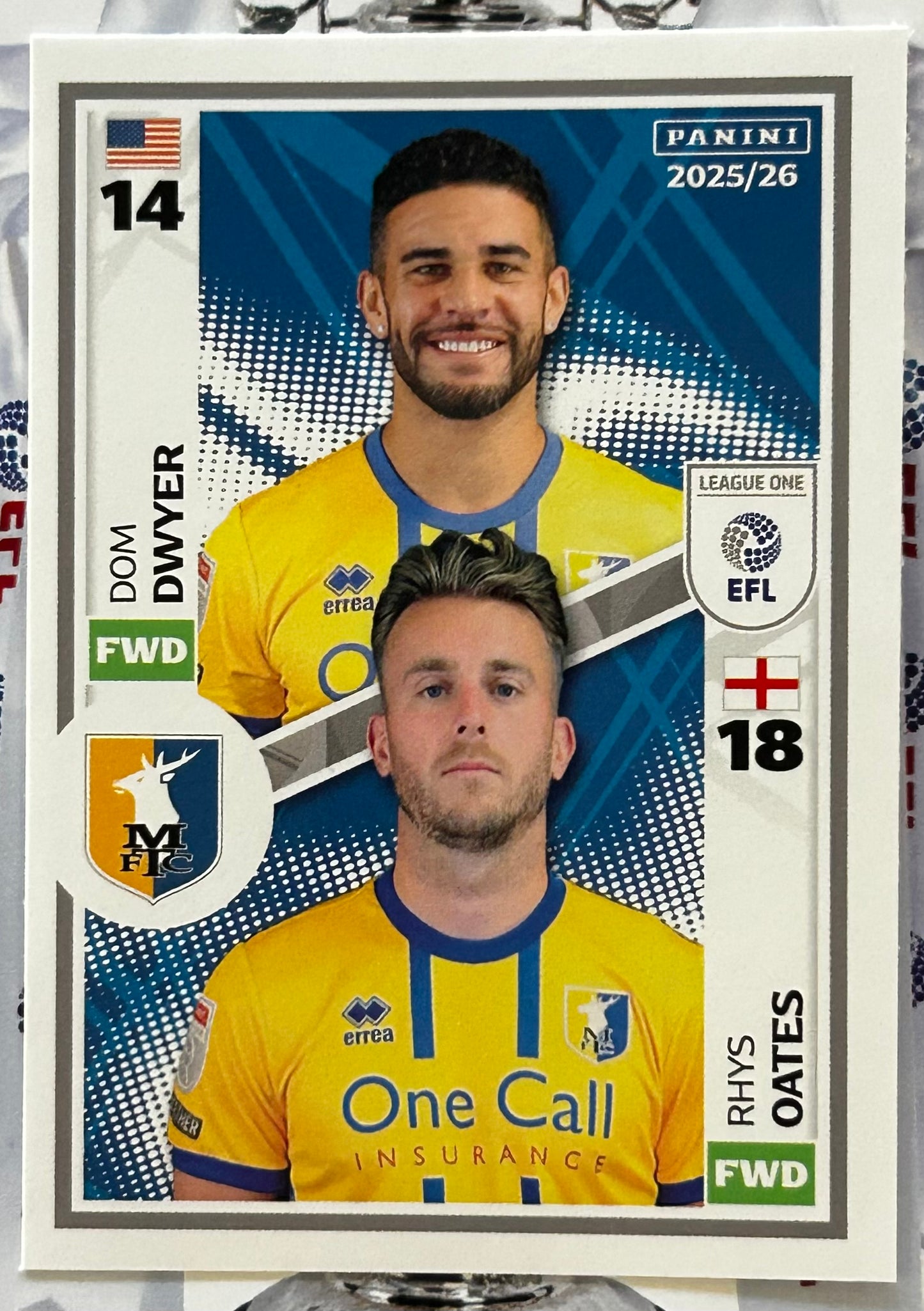 Panini EFL 2025-26 Sticker Collection - Single LEAGUE ONE Stickers (#581 - #628)