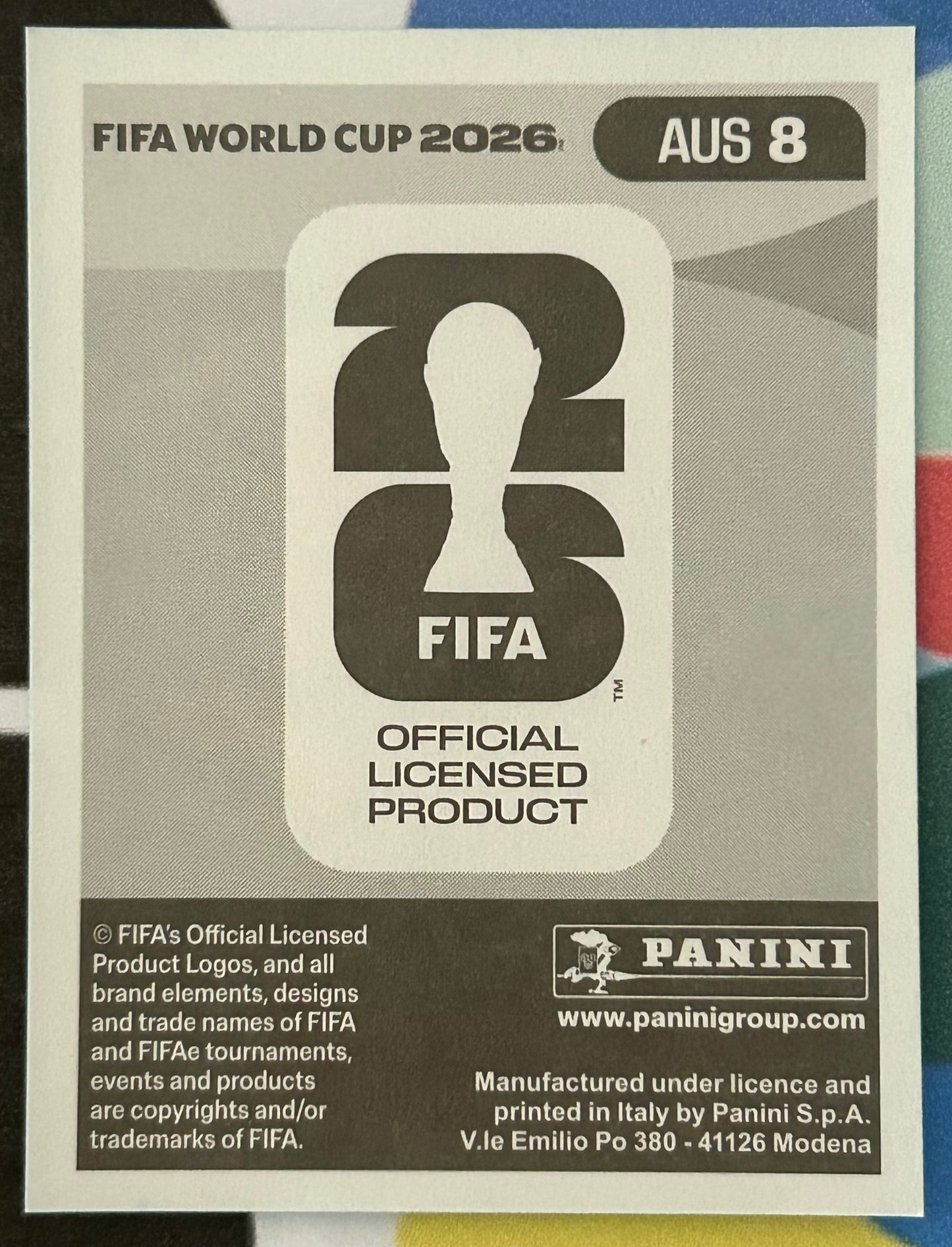 Panini FIFA World Cup 2026 Official Sticker Collection - CAMERON BURGESS (AUSTRALIA) AUS8