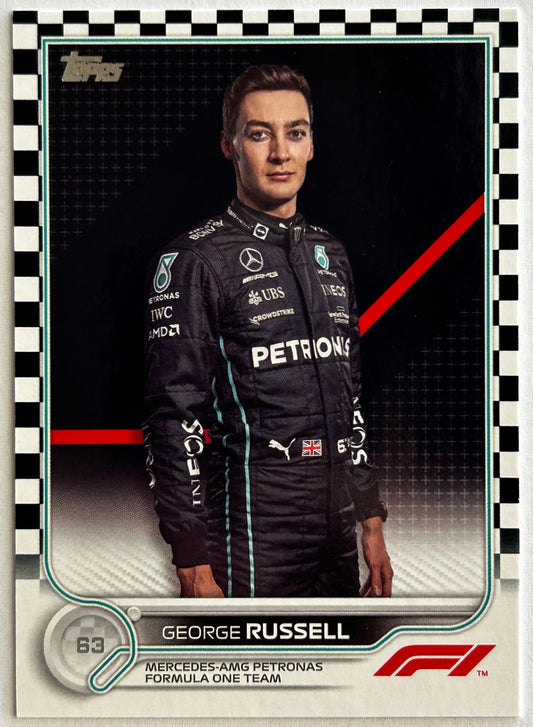Topps Formula One Flagship 2022 - GEORGE RUSSELL (MERCEDES-AMG PETRONAS) #17 Checker Flag Parallel