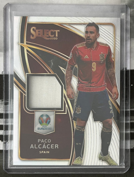 Panini Select UEFA EURO 2020 Soccer - PACO ALCACER (SPAIN) Match-worn Jersey Patch Prizm ST-PA