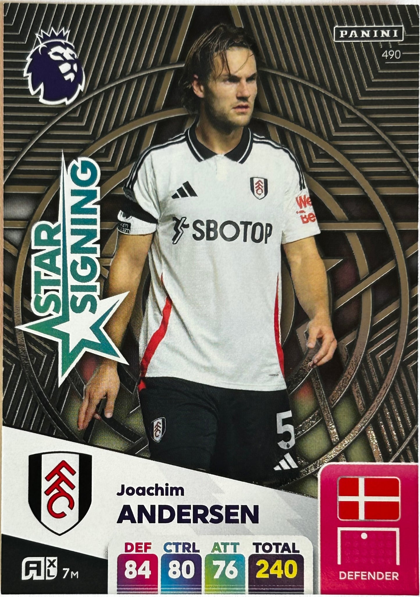 Panini Adrenalyn XL Premier League 2025 - JOACHIM ANDERSEN (FULHAM) Star Signing 490