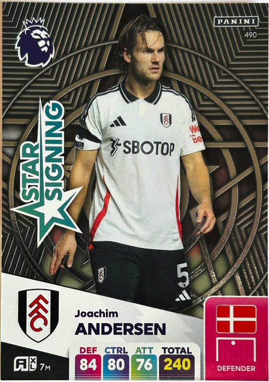 Panini Adrenalyn XL Premier League 2025 - JOACHIM ANDERSEN (FULHAM) Star Signing 490