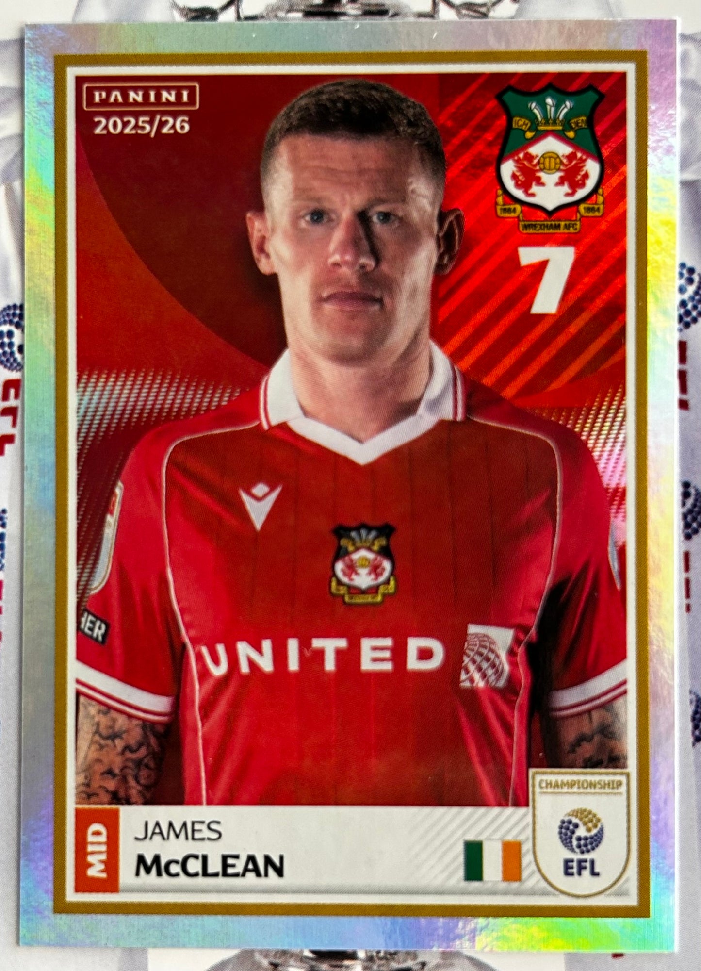 Panini EFL 2025-26 Sticker Collection - Single WREXHAM Stickers (#455 - #472)