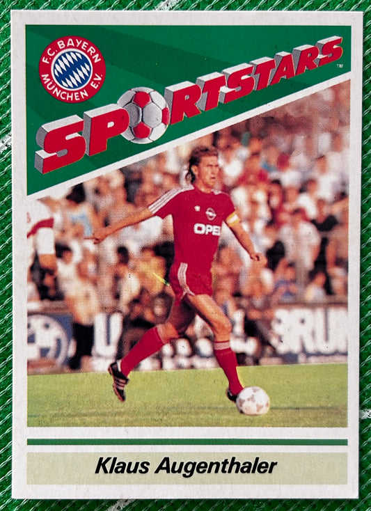 Tonka Sportstars Collector Card - KLAUS AUGENTHALER (BAYERN MUNICH) 1989 Release