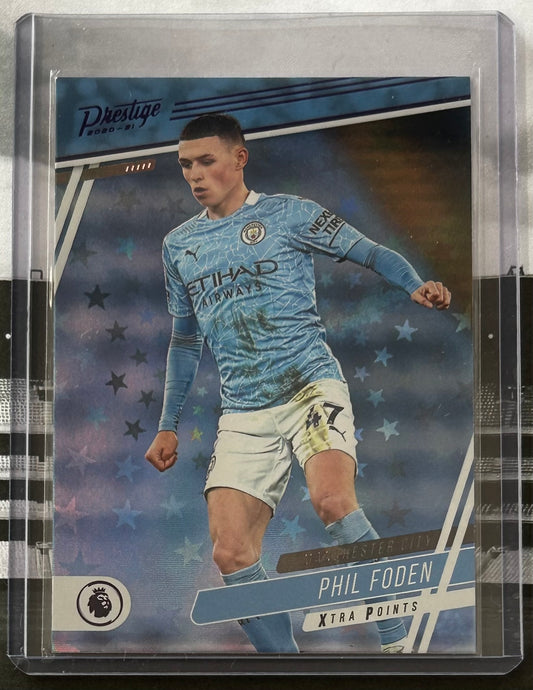 2020-21 Panini Chronicles Prestige Soccer - PHIL FODEN (MANCHESTER CITY) Prestige Xtra Points Purple Astro #3